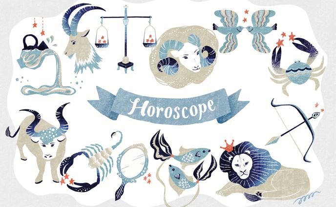 12星座の占いイラスト