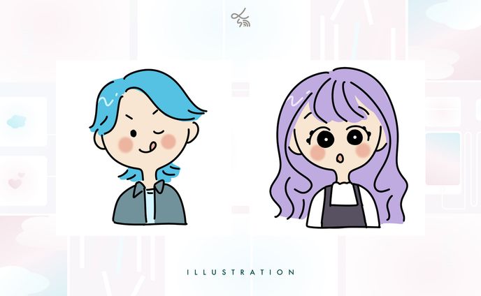 かわいい似顔絵_自主制作