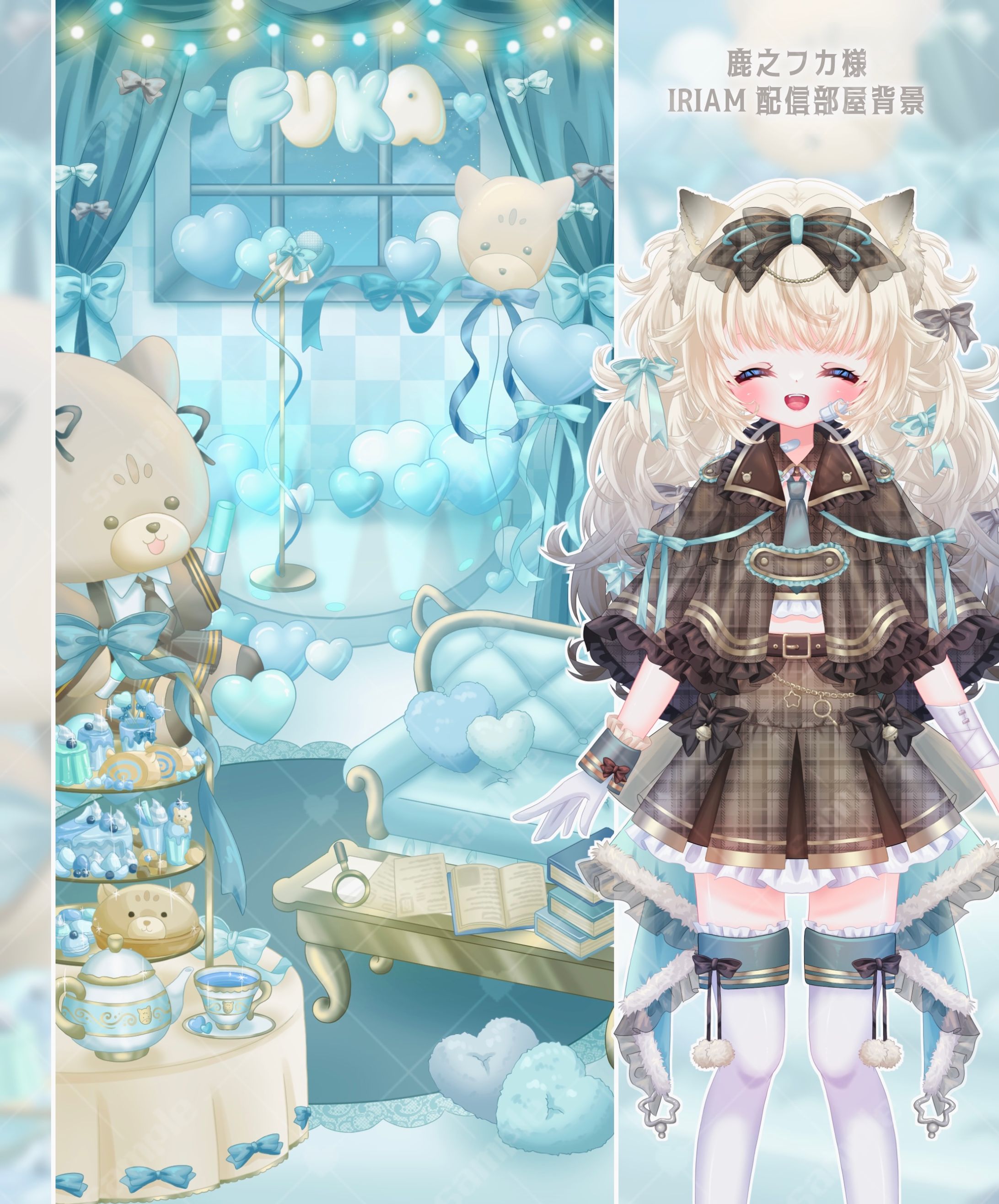 鹿之フカ様 IRIAM用配信部屋背景-1