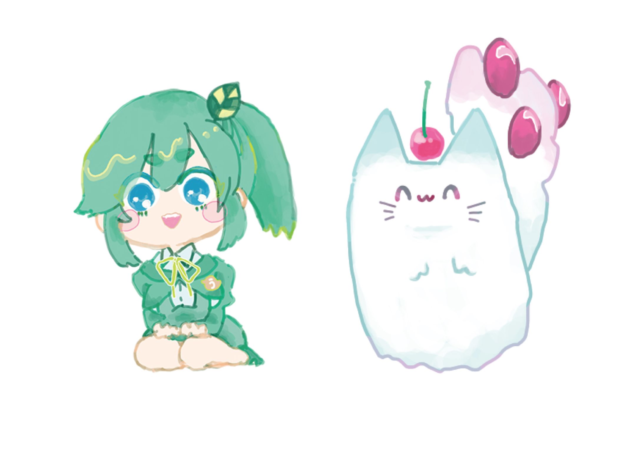 イラスト デフォルメ作例集（かわいい屋さん）-1