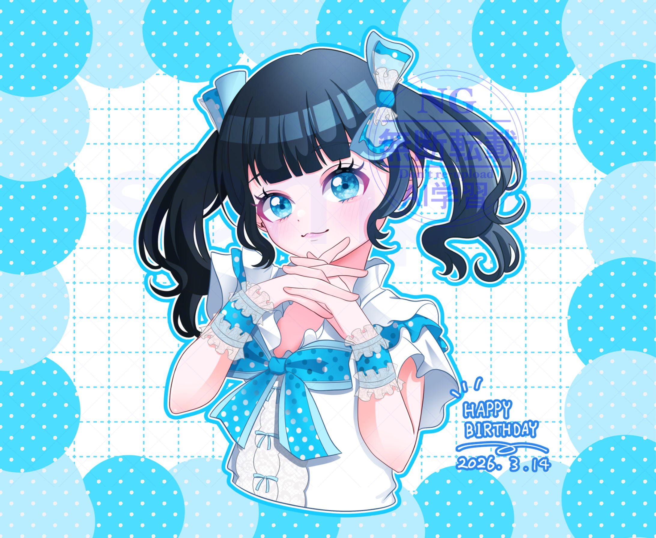 雪音もも様・生誕祭フラスタ用イラスト-1