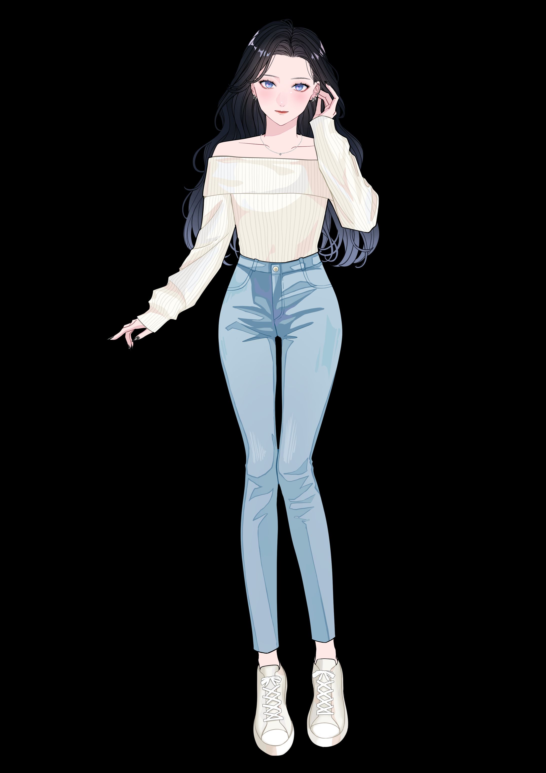 VTuber冬月澪様 キャラデザ・表情差分-1