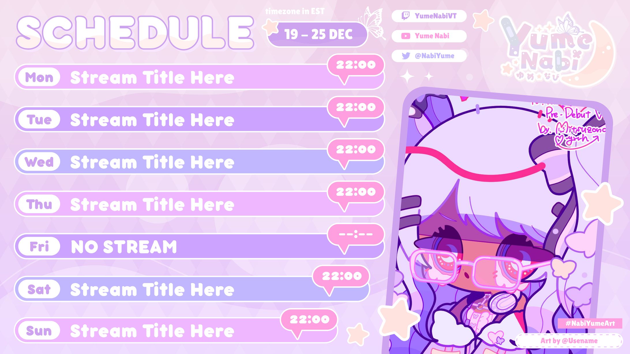 Yume Nabi Stream Schedule-1