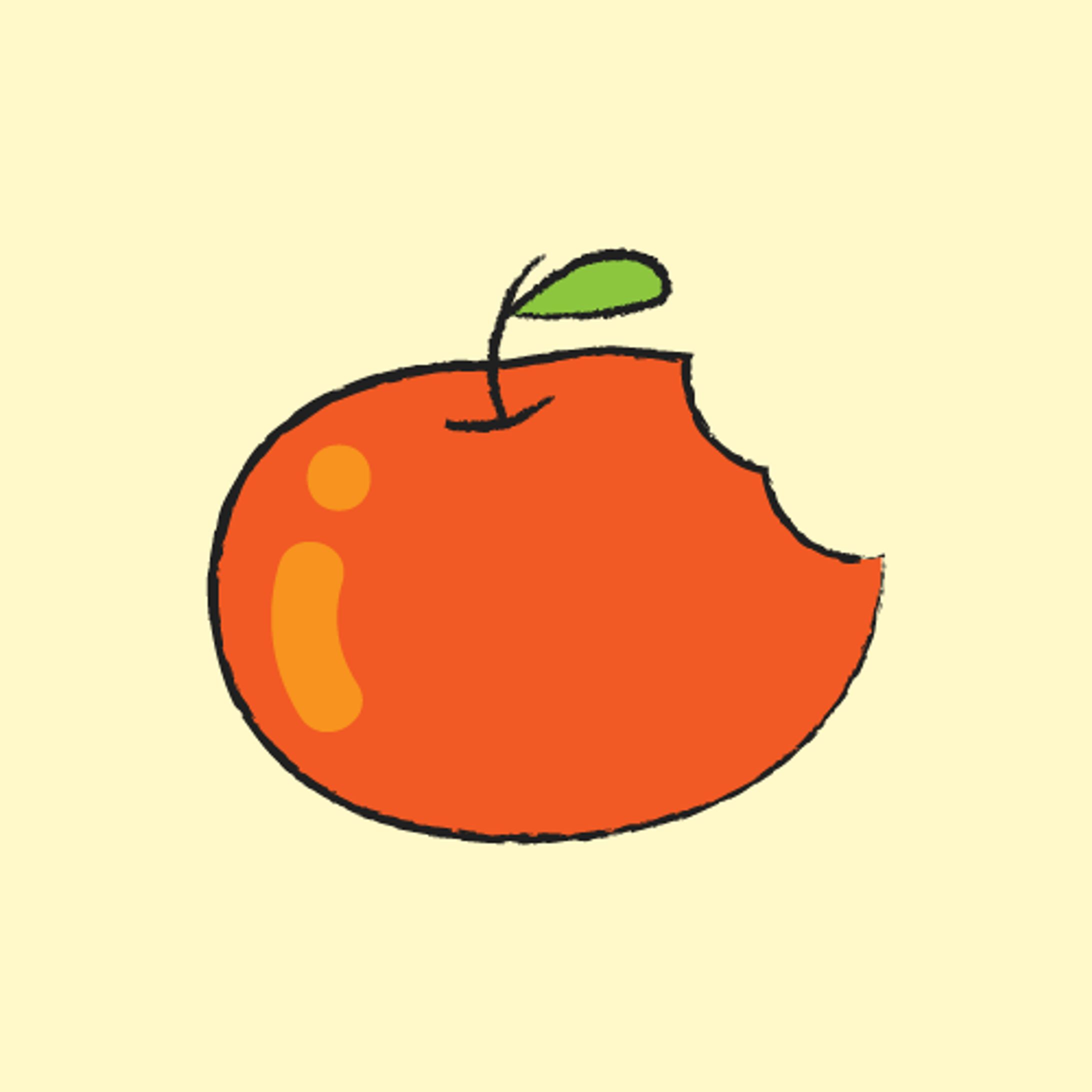 イラスト（りんご手書き風）-1