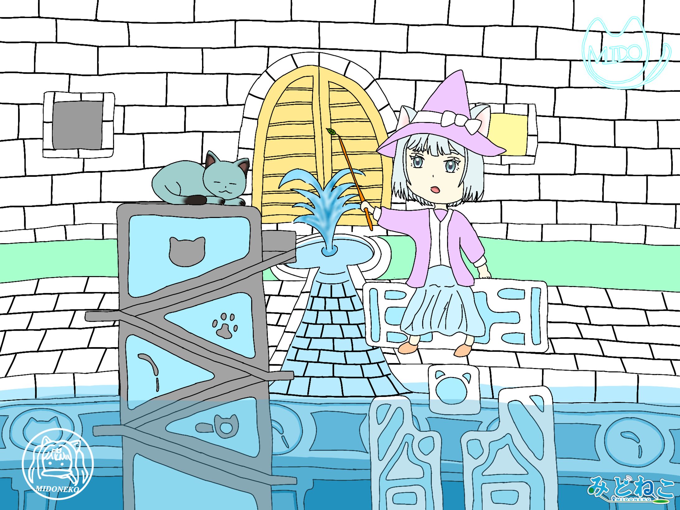 みどねこ卒業イラスト2-1