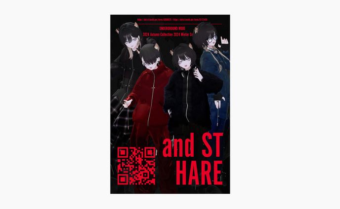 「and ST メタバースHARE UNDERGROUND MODE」ambassador PR ポストデザイン