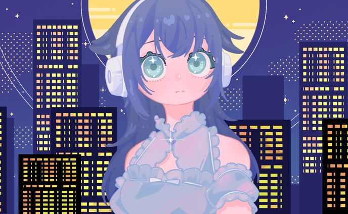 【commission】弱音紗譜様 / 歌ってみたイラスト担当