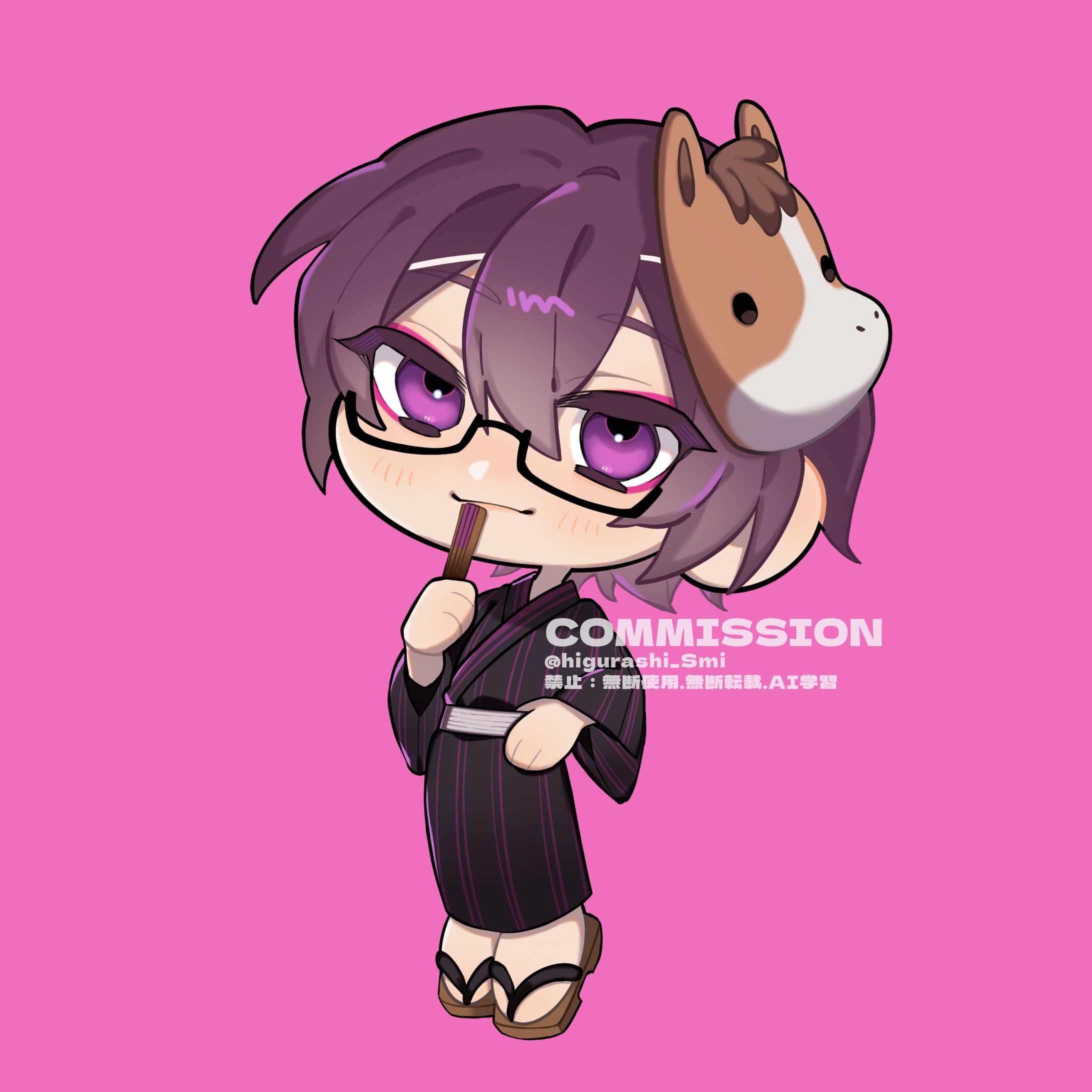 まねさん/グッズ用SDイラスト-1