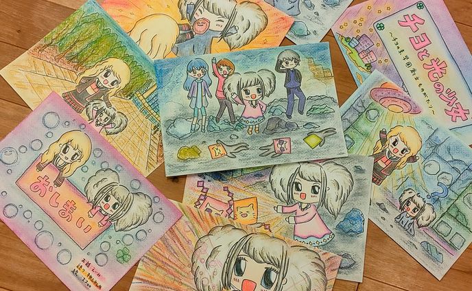 紙芝居イラスト（2024 チヨの素学園 文化祭）