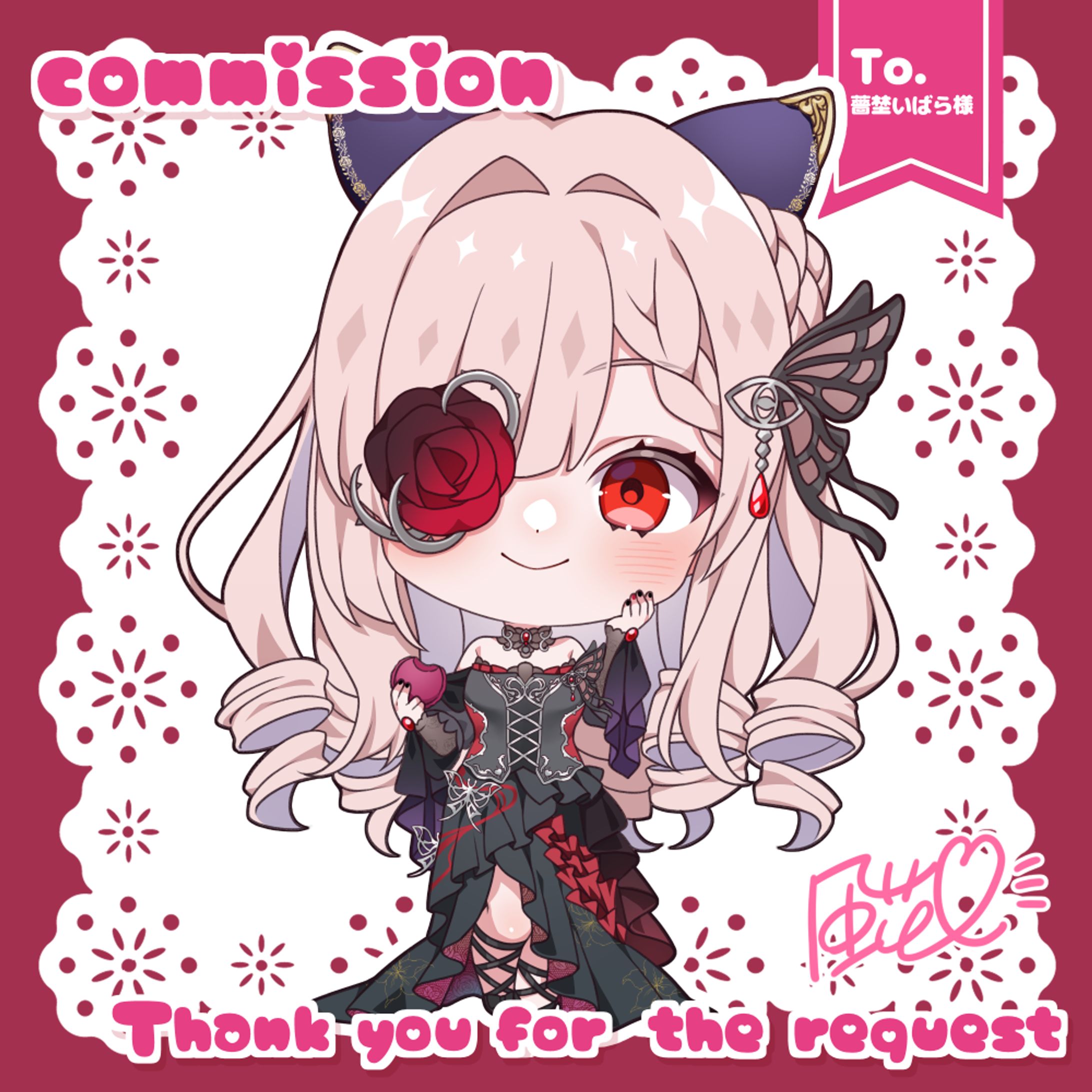 【薔埜いばら様】ミニキャライラスト-1