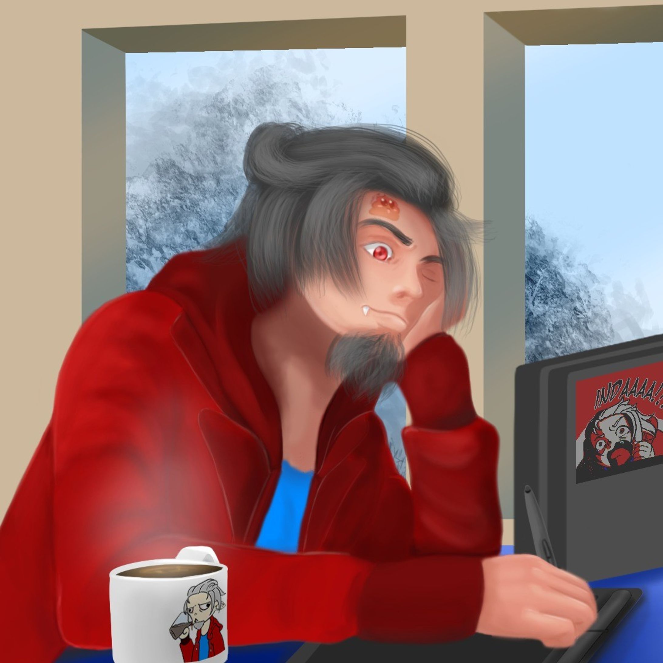 Finish and trying some combination layer so see the effect on the art it self.

SO.... I might open commission drawing however I'm gonna say this, I'm not going to set the price but you will (seikhlas hati kamu la). yes I know its crazy but I haven't polish my skill yet in my point of view. Yes it might be a loss for me but I'll set a proper price once I filled my portfolio and confident in my skill.

welp thats all for this post hahaha.

#digitalart 
#unkogamingart-1