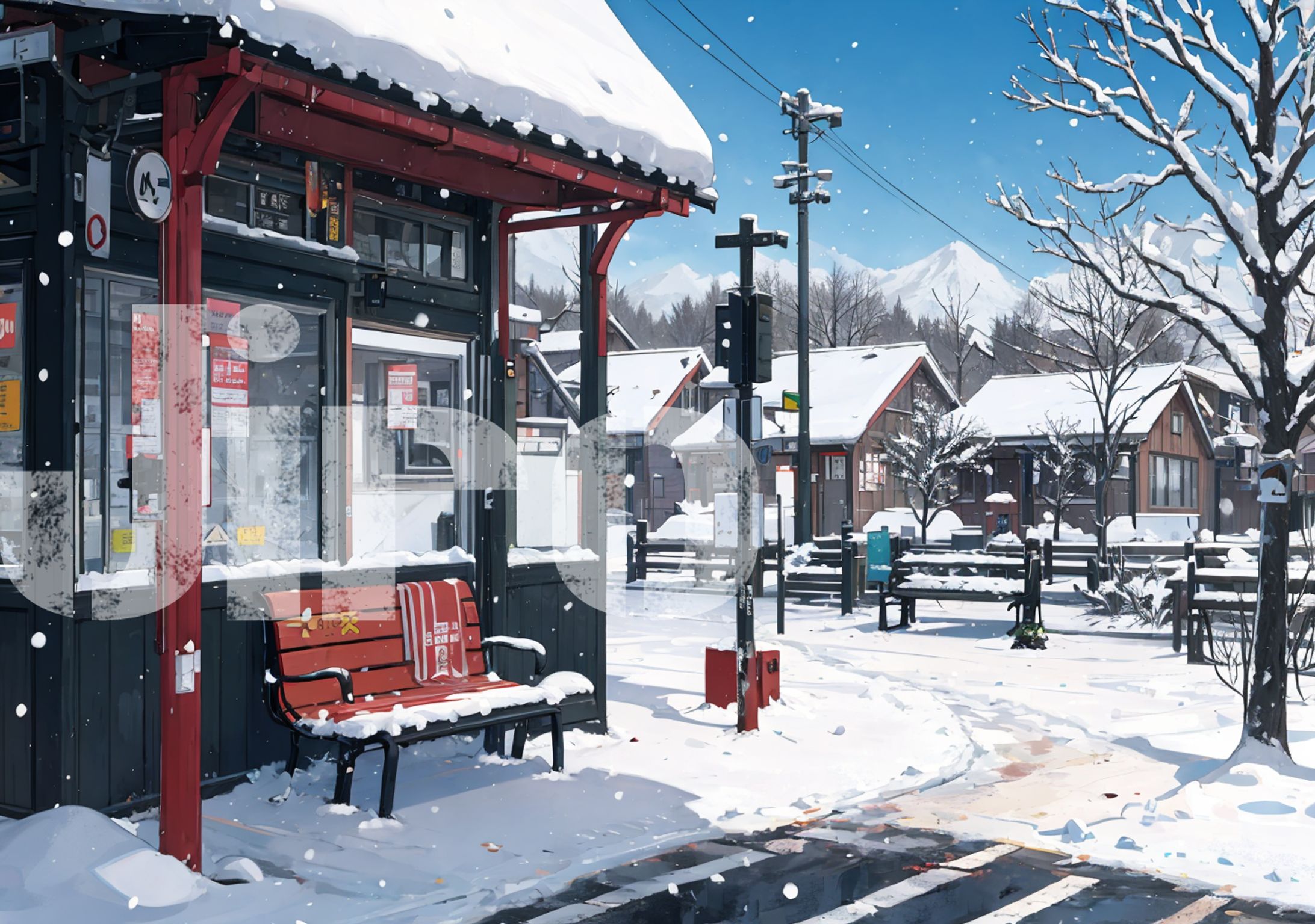 積雪の道の駅-1