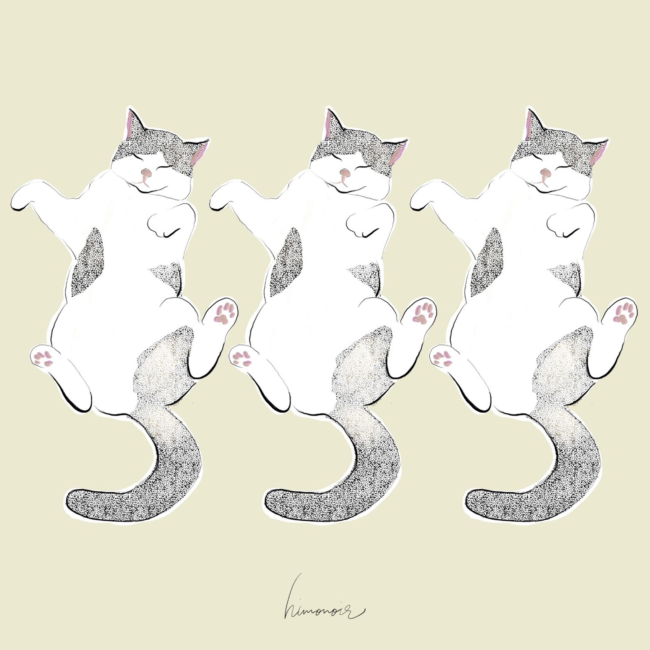 ・

three cats
３匹の猫

猫ってずっと飼ってみたい動物

#art
#drawing
#chill
#relax
#textile
#skunkcabbage
#animal 
#woman
#cat 
#fashion
#illustration
#fresco
#nft
#metaverse
#イラスト
#おしゃれ
#挿絵
#テキスタイル
#猫-1