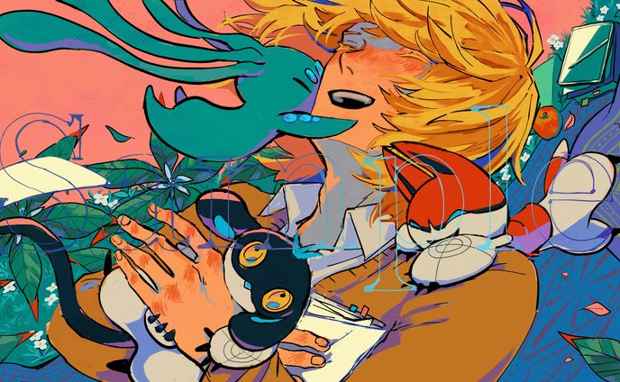 漫画ブレガラント関連（キャラクターイラスト・ペン画挿絵）