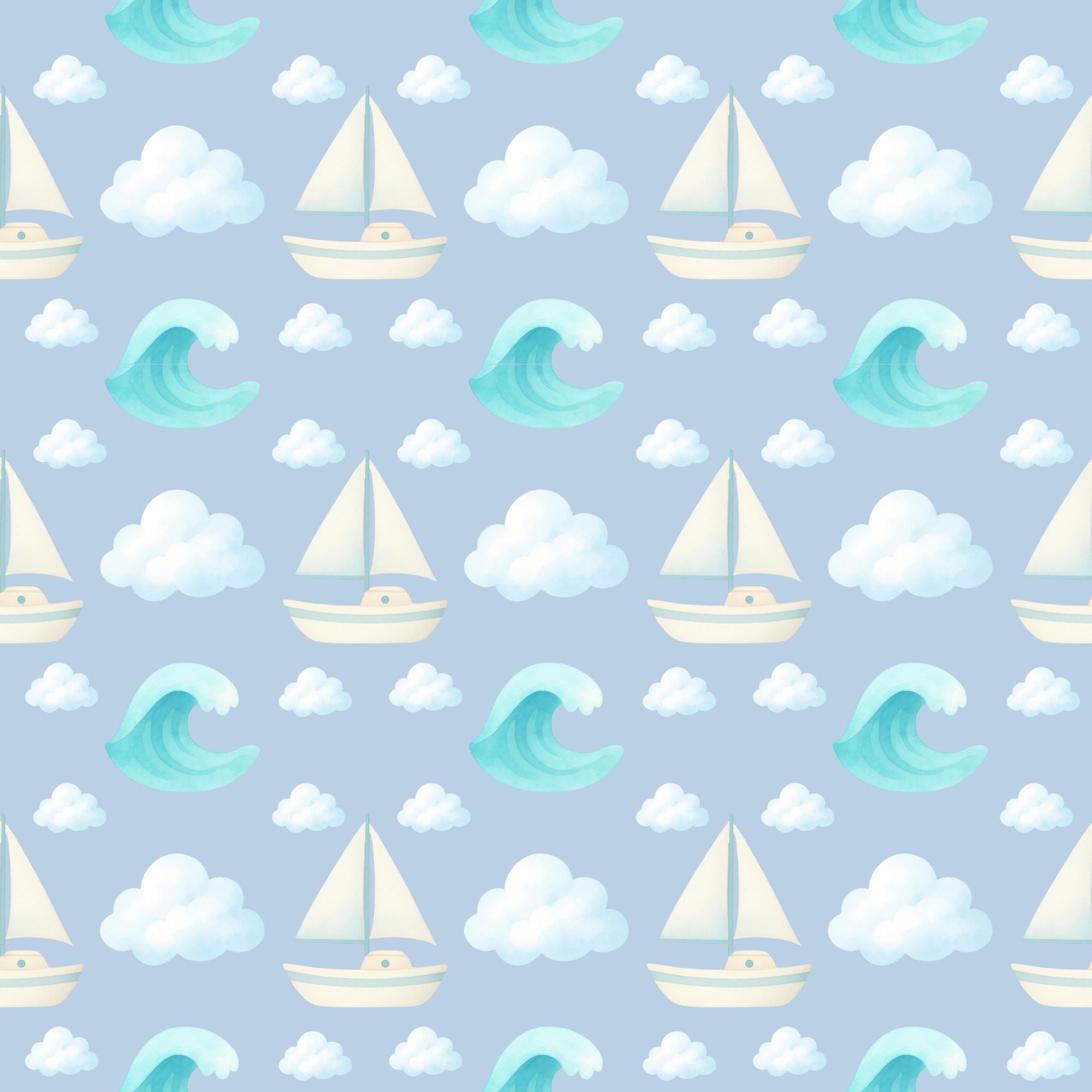 シームレスパターン（雲）-1