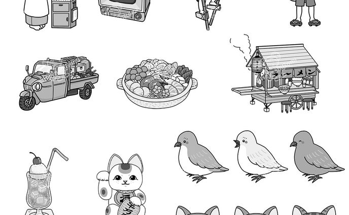 パズル誌のイラスト