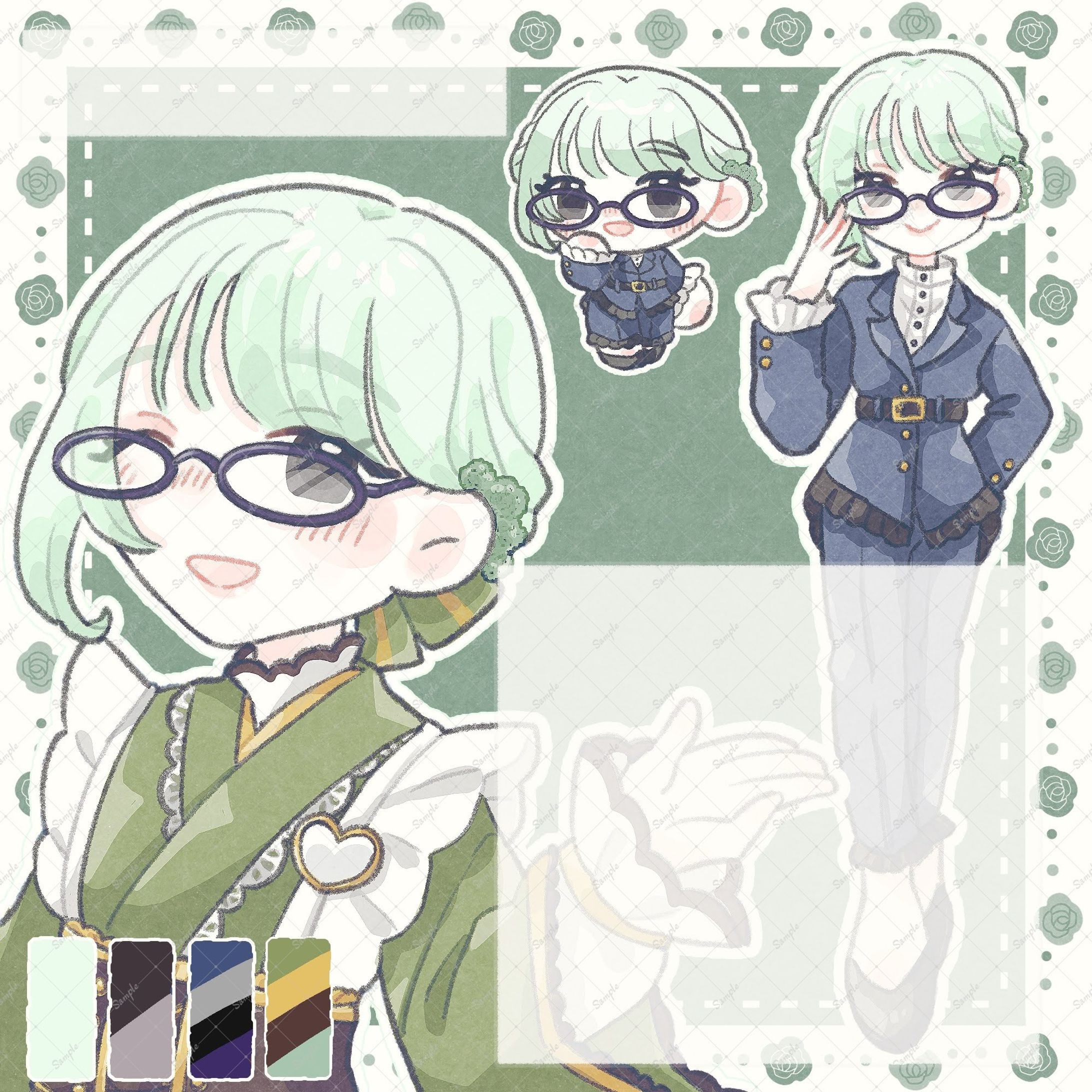 コテキャラシートBタイプ (通常等身　ツヤ塗り)-1