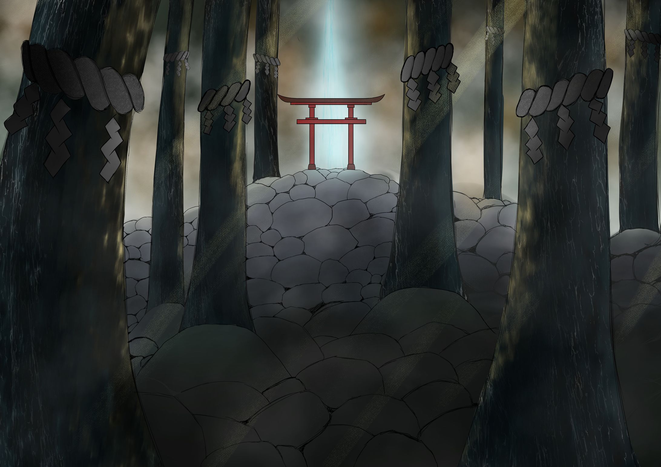背景　鳥居-1