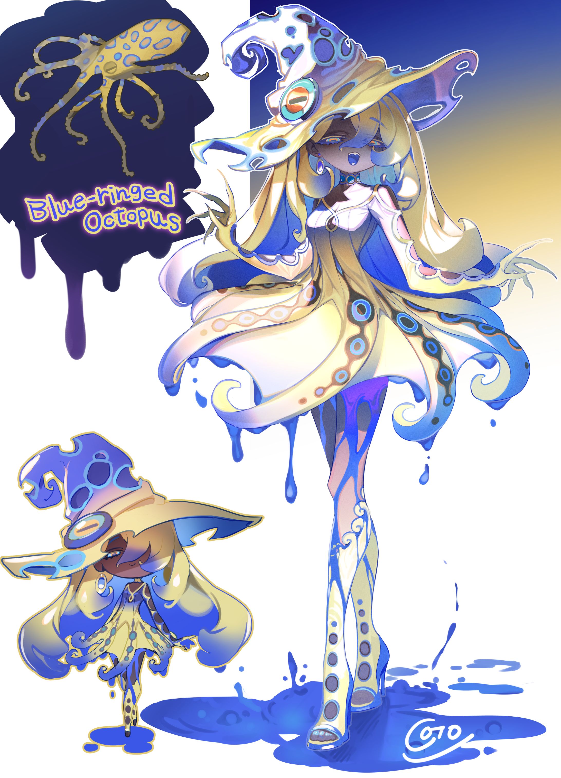 ヒョウモンダコ擬人化-1