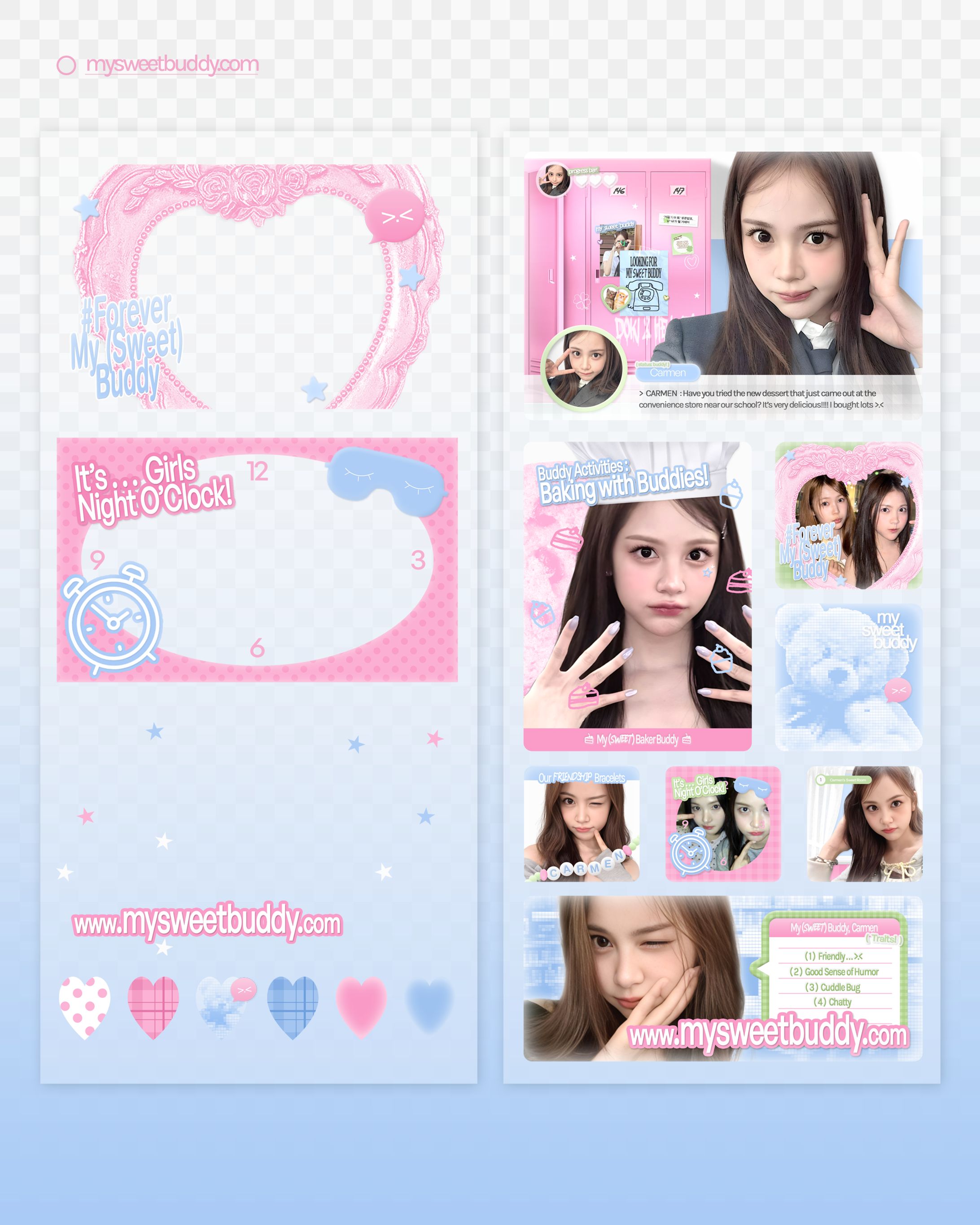 [commercial - doki2hearts] My Sweet Buddy UV Transparent Sticker-1