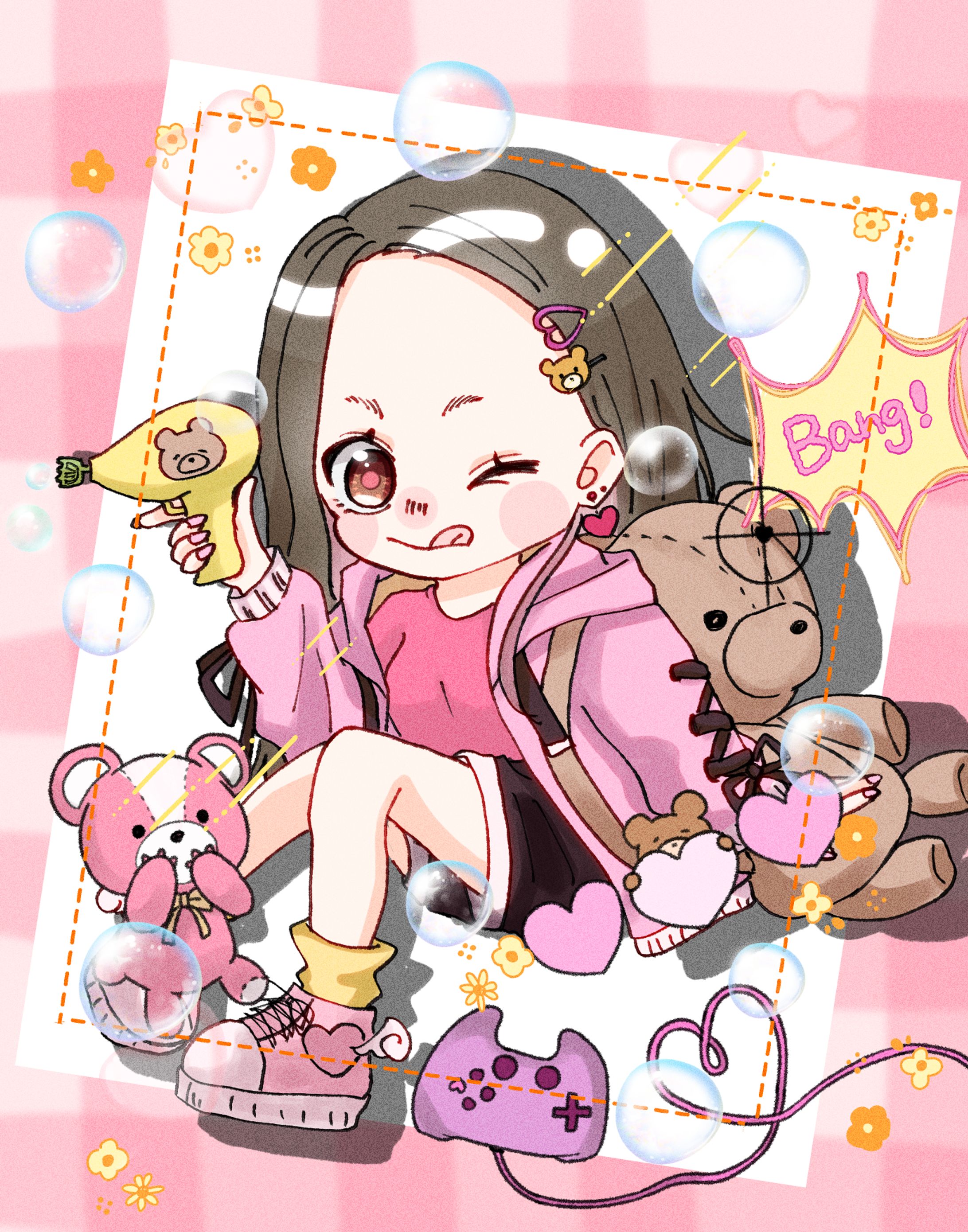 SD(やや等身高め)1枚絵(ご依頼)-1