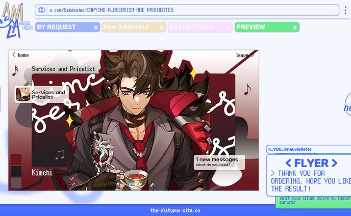 PINNED COVER, FLYER.