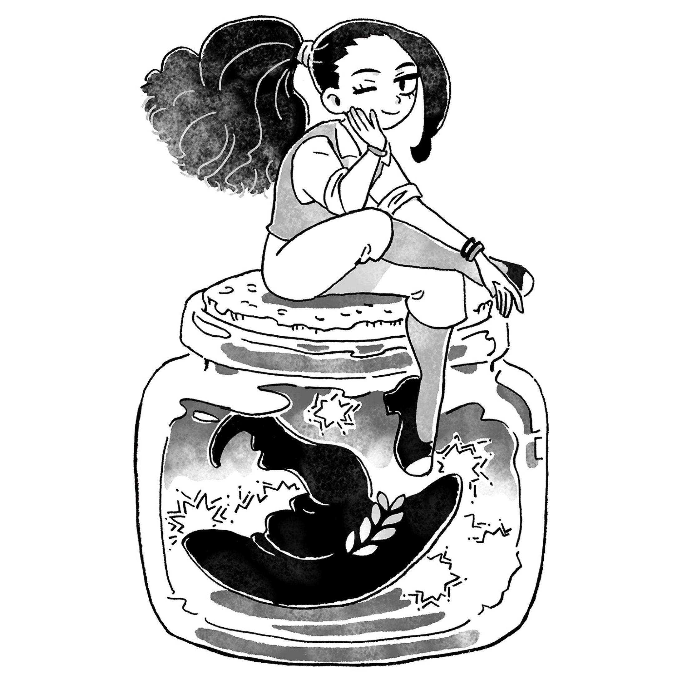 文学の挿絵を想定したイラスト-1