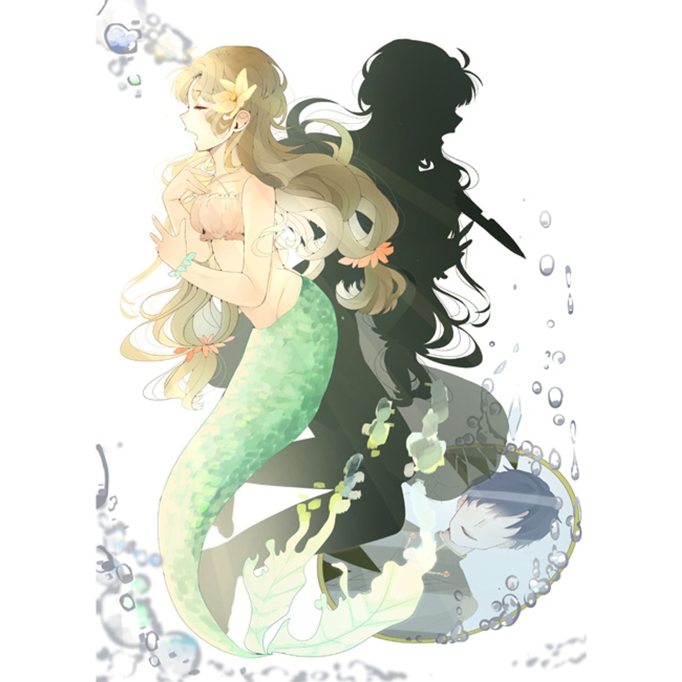 【イラスト】明るい人魚-1