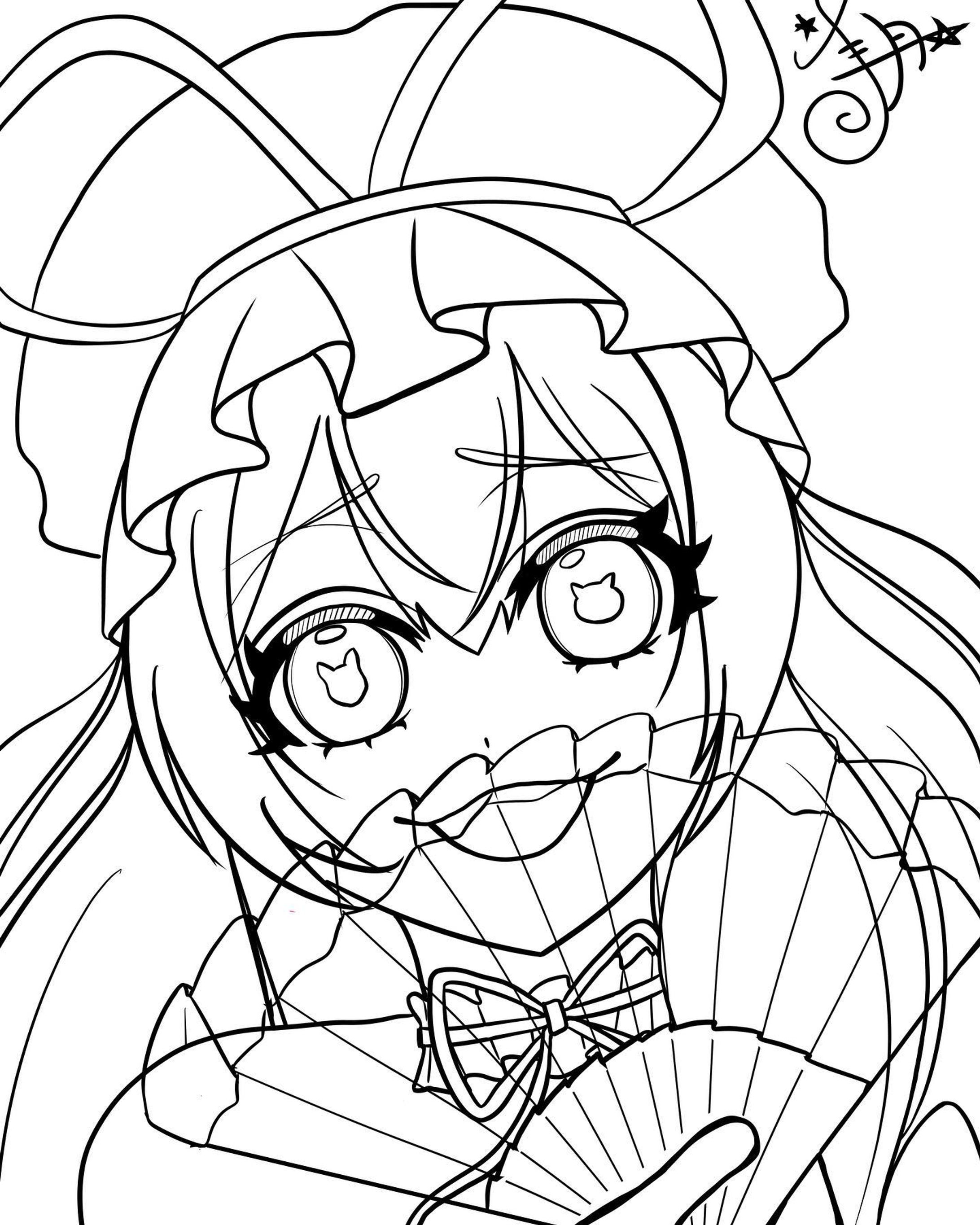 八雲紫　線画
#八雲紫
#東方Project
#イラスト好きな人と繋がりたい 
#絵描きさんと繋がりたい-1