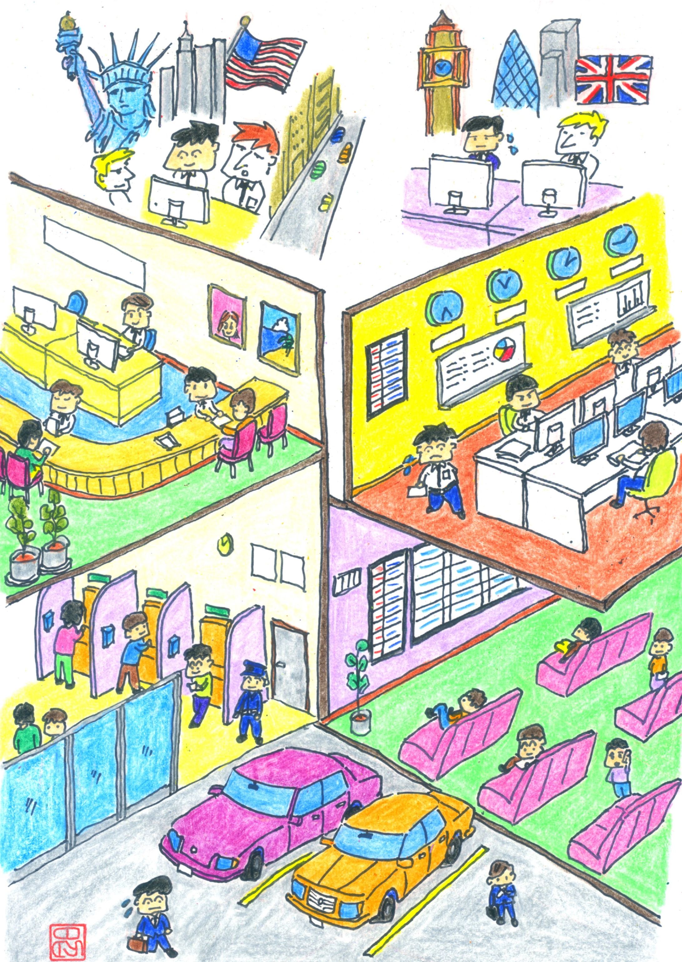金融機関で働く少年たち-1