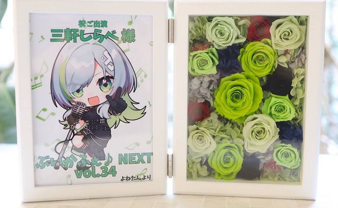三軒しらべ様フラワーフォトフレーム用イラスト
