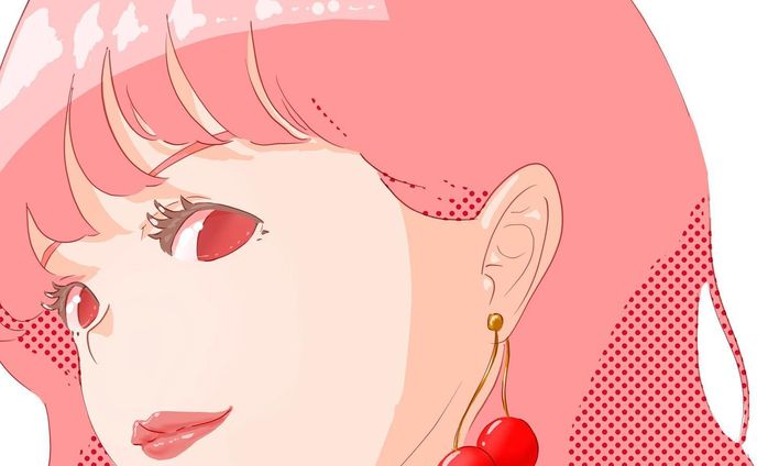 さくらんぼピアス