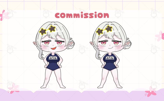 ＜commission＞真間上みちる様 水着SD