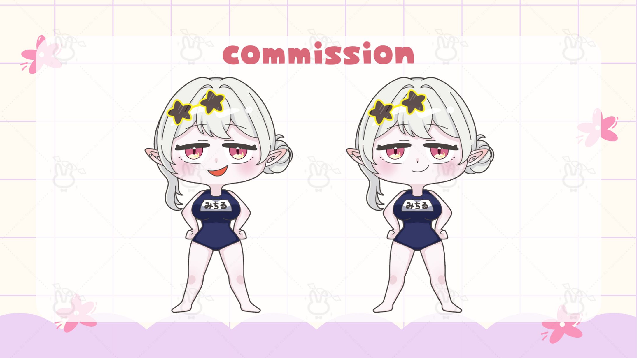 ＜commission＞真間上みちる様 水着SD-1