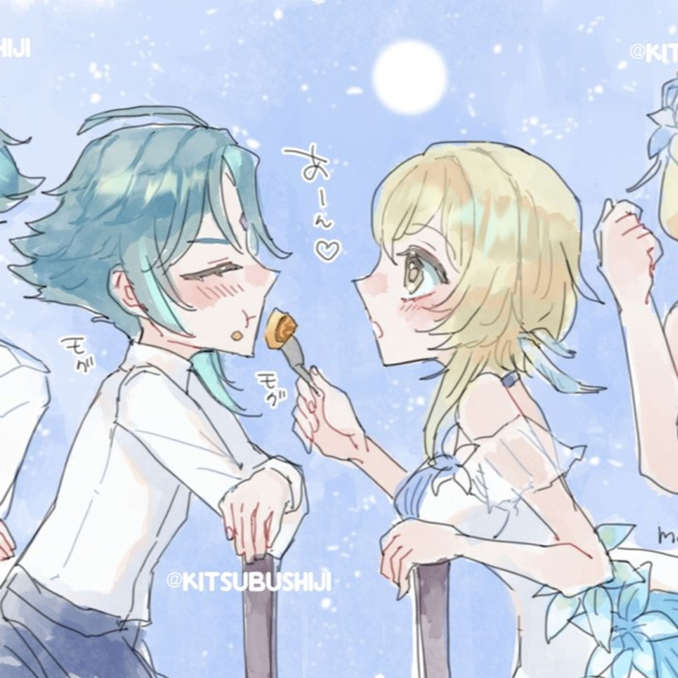 𝕩𝕚𝕒𝕠𝕝𝕦𝕞𝕚🌕Would you like to join me for dinner?

#魈蛍 #xiaolumi #lumine #xiao 
#luminegenshinimpact #xiaogenshinimpact 
#genshinimpactfanart #genshinimpact
#xiaoxlumine-1