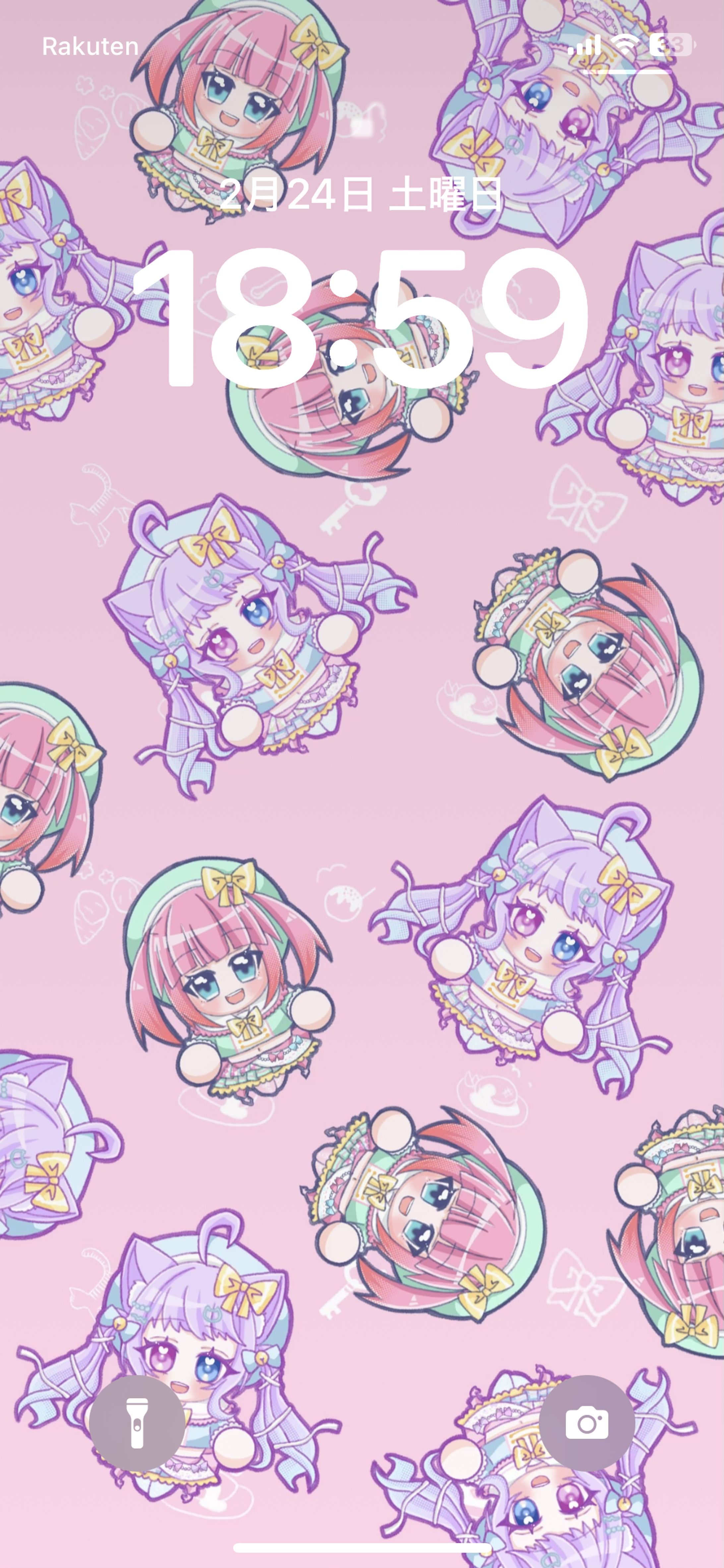 【ご依頼】IRIAMライバー猫和のん様・いるかるか様のスマホ壁紙-1