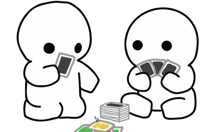 カードゲームするオリキャラ