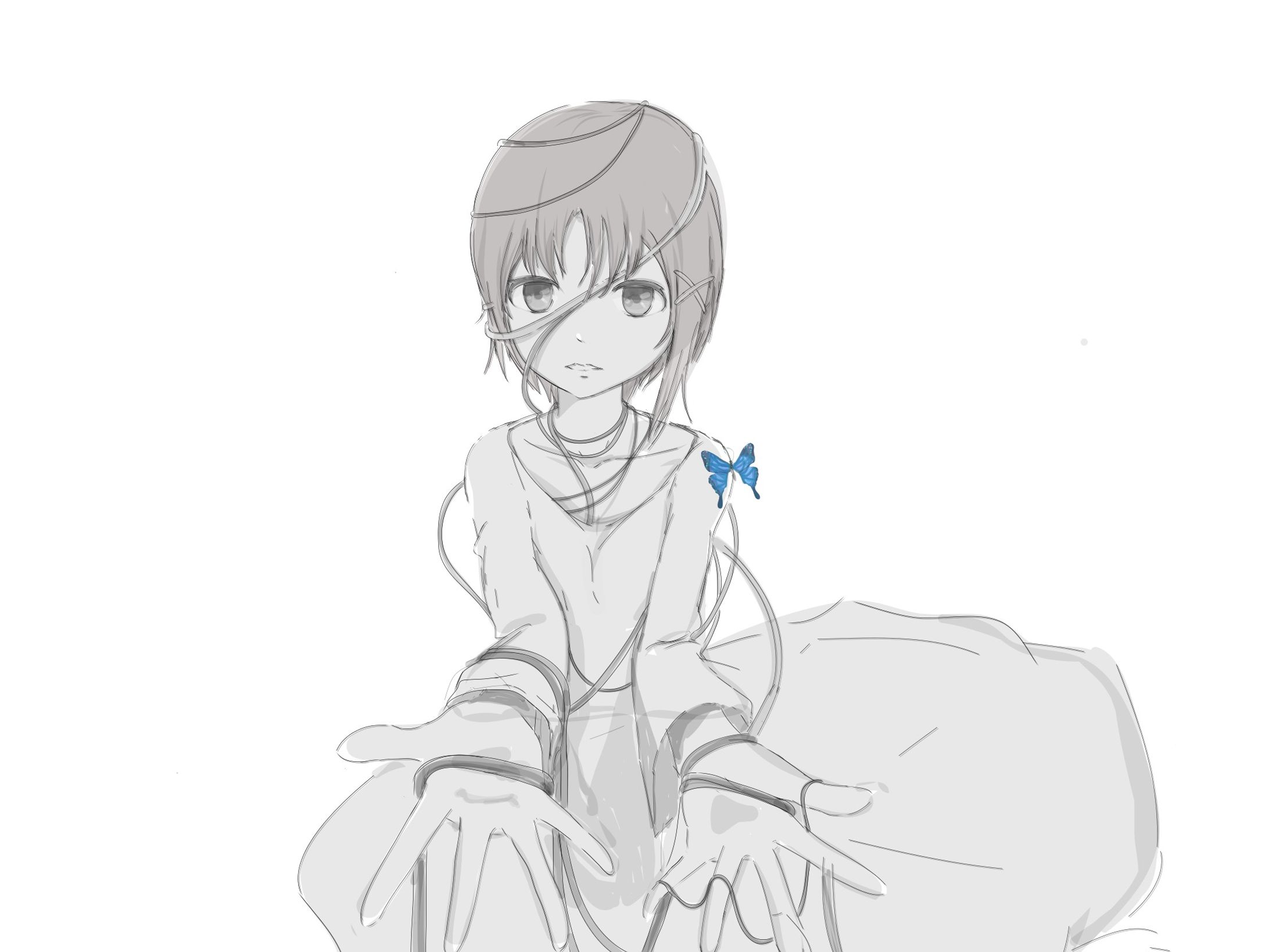 serial experiments lain 下描き-1