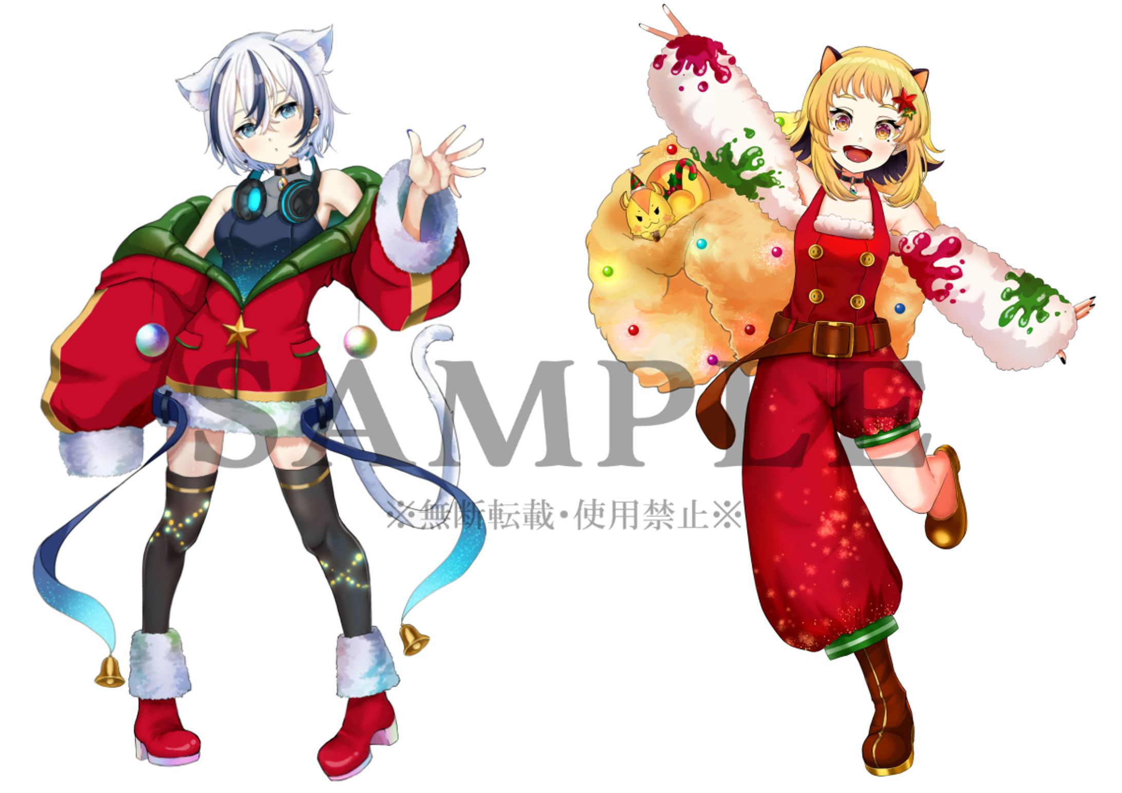 バーチャルタレントプロダクション「ZEROProject」紡音れい・黄ノ星つくり　クリスマスイベントキービジュアル-1