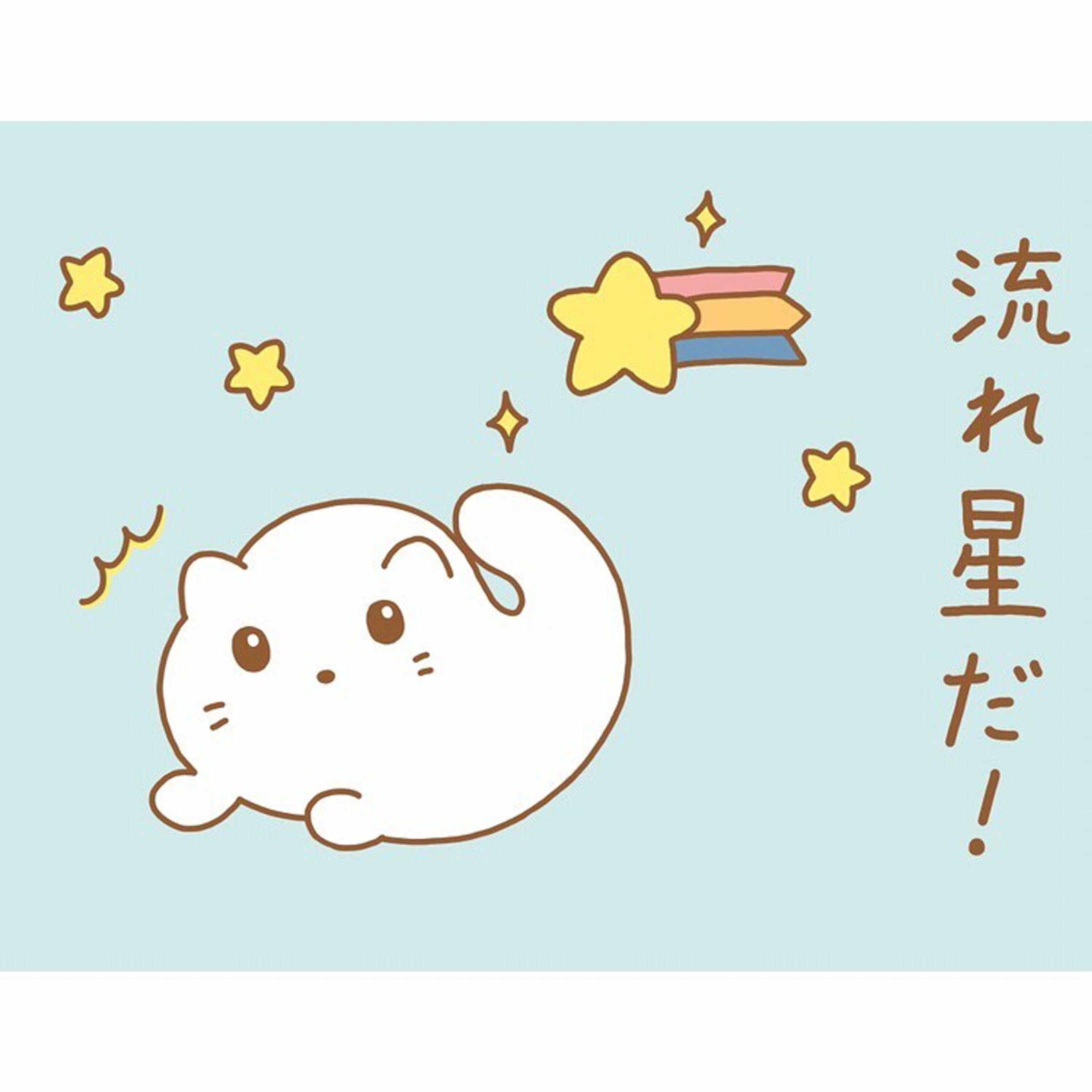 流れ星💫
#もちねこのミルク
#もちねこのミルク4コマ漫画 
#4コマ漫画-1