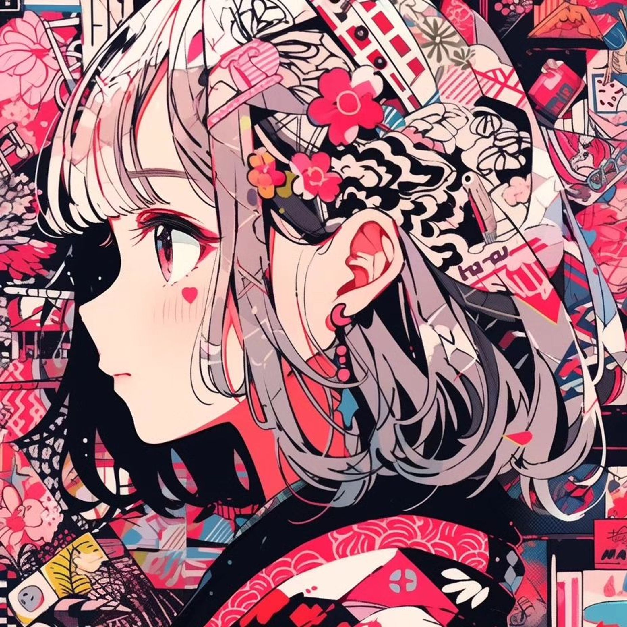 桃色の横顔　#aiart #aiイラスト #generativeart-1