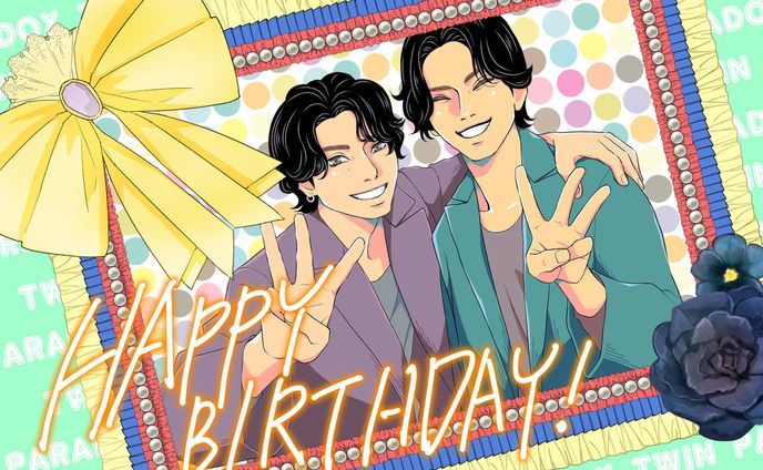 【完成・線画・カラー】【FA】芸能人誕生日イラスト