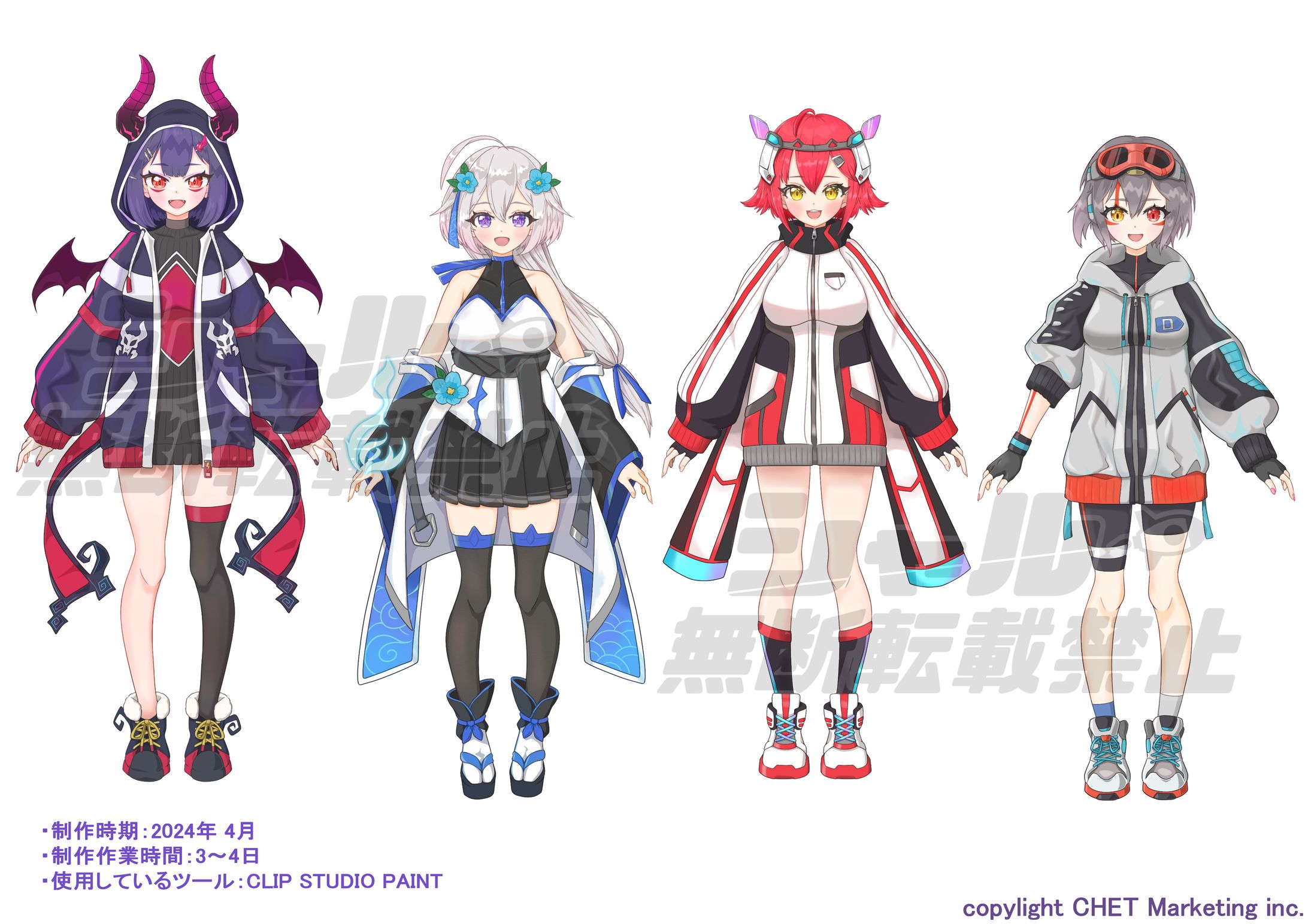 CHET Marketing様 Vtuberキャラクター製作-1
