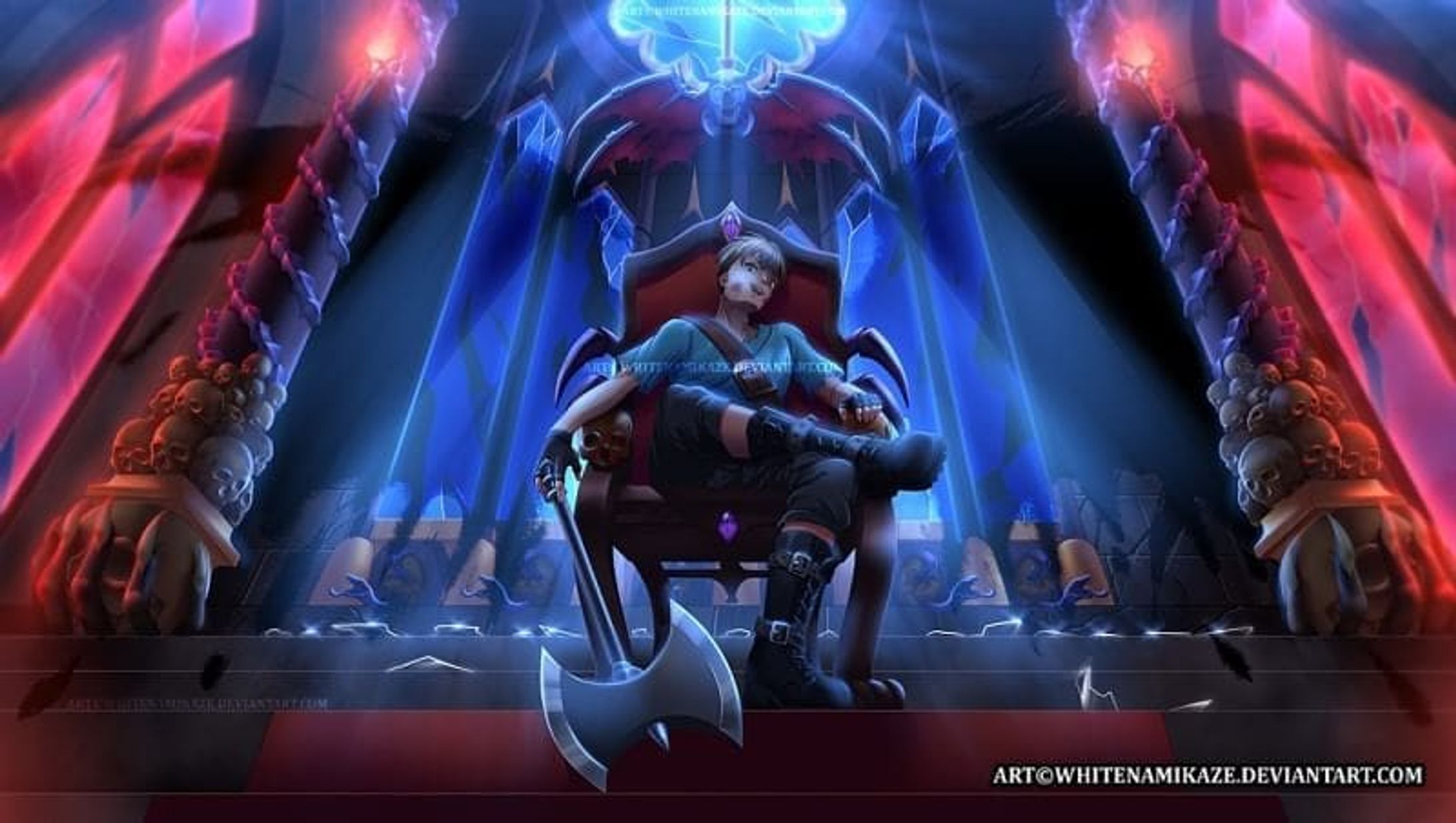 Commission for a3208

Mark is an Original Character,

he has beaten a demon lord in this scene
and the demon lord's energy is absorbed into his body

DeviantArt : http://fav.me/875498053

Pixiv ; https://www.pixiv.net/en/artworks/88975284

COMMISSION OPEN : http://fav.me/d8qyc2q

#Digital2D #Illustration #EnvironmentalConceptArtDesign #AnimeManga #Anime #digital #commissionopen #whitenamikaze #artcommission2020 #background #dark #castle #demonlord #maou #glass #skull #batwing #soldier #man #guy #chair #axe #brokenglass-1