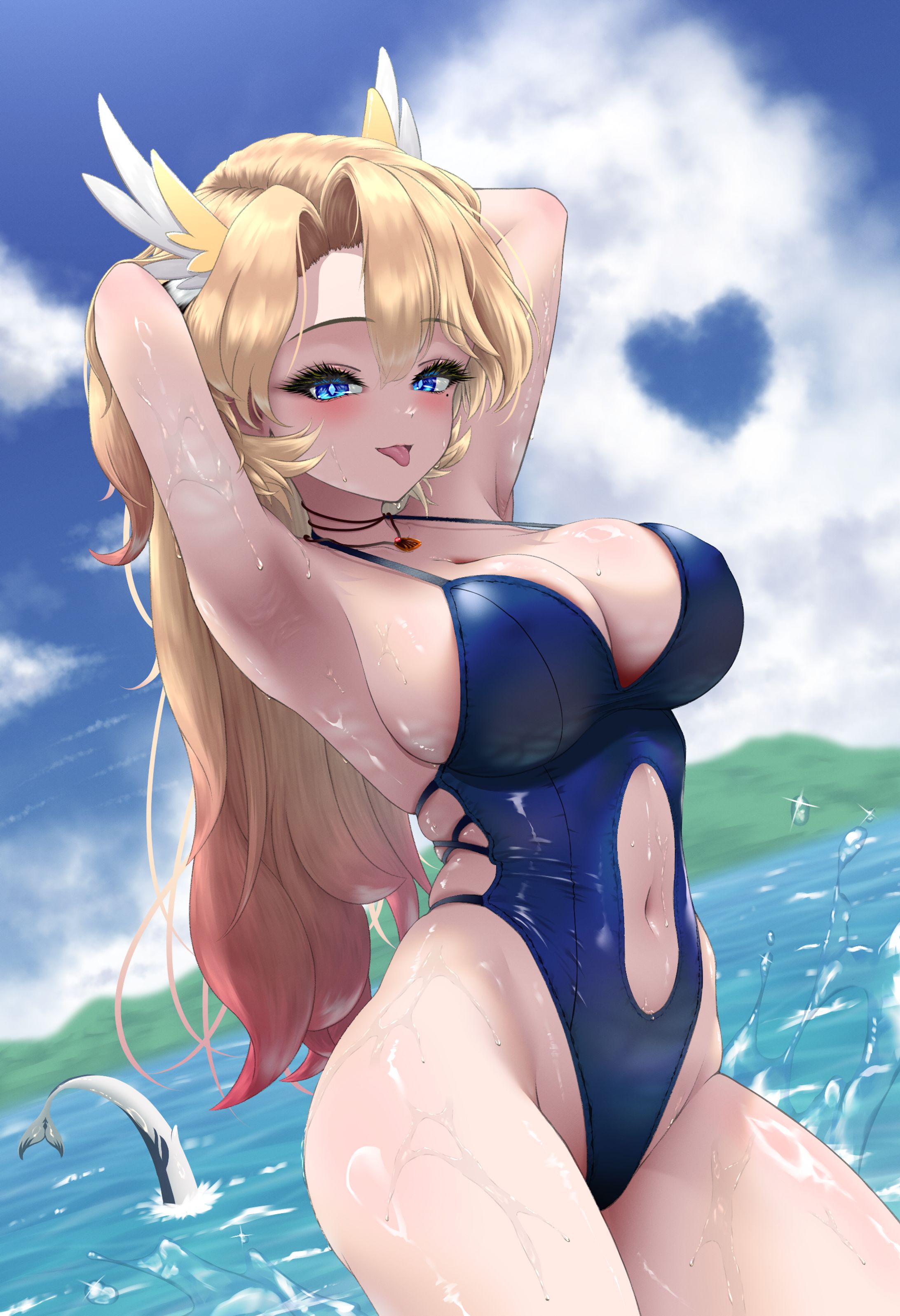 神竜スカイ　水着-1