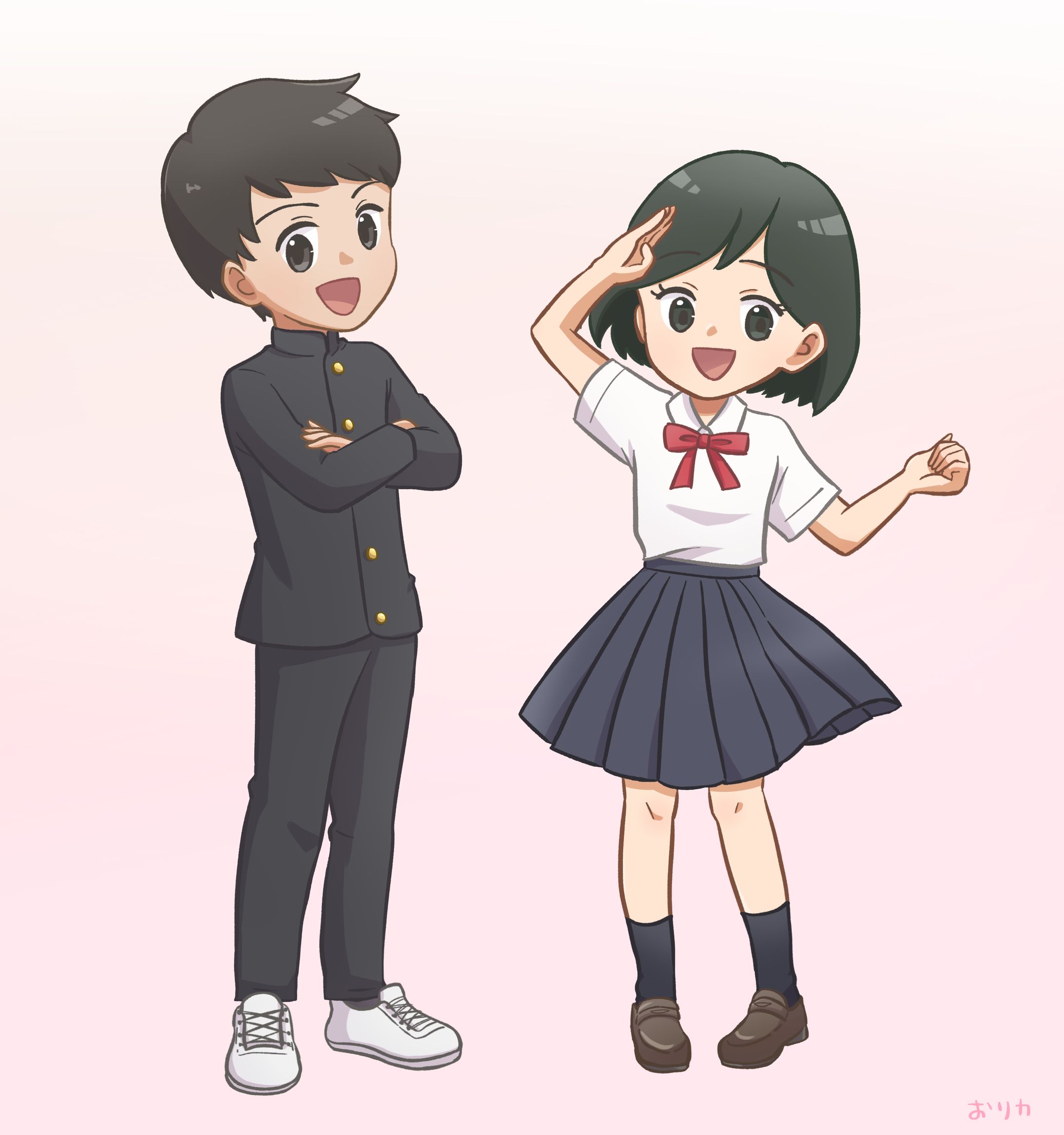 デフォルメ人物イラストサンプル-1