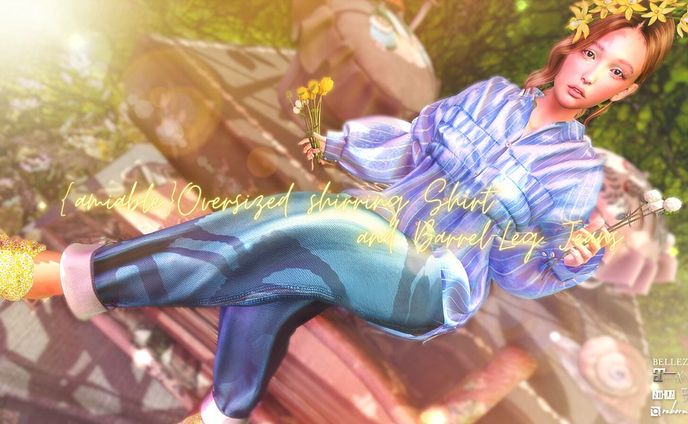 {amiable}Oversized Sharring Shirt & Barrel Pants＠the C88(Special SALE).