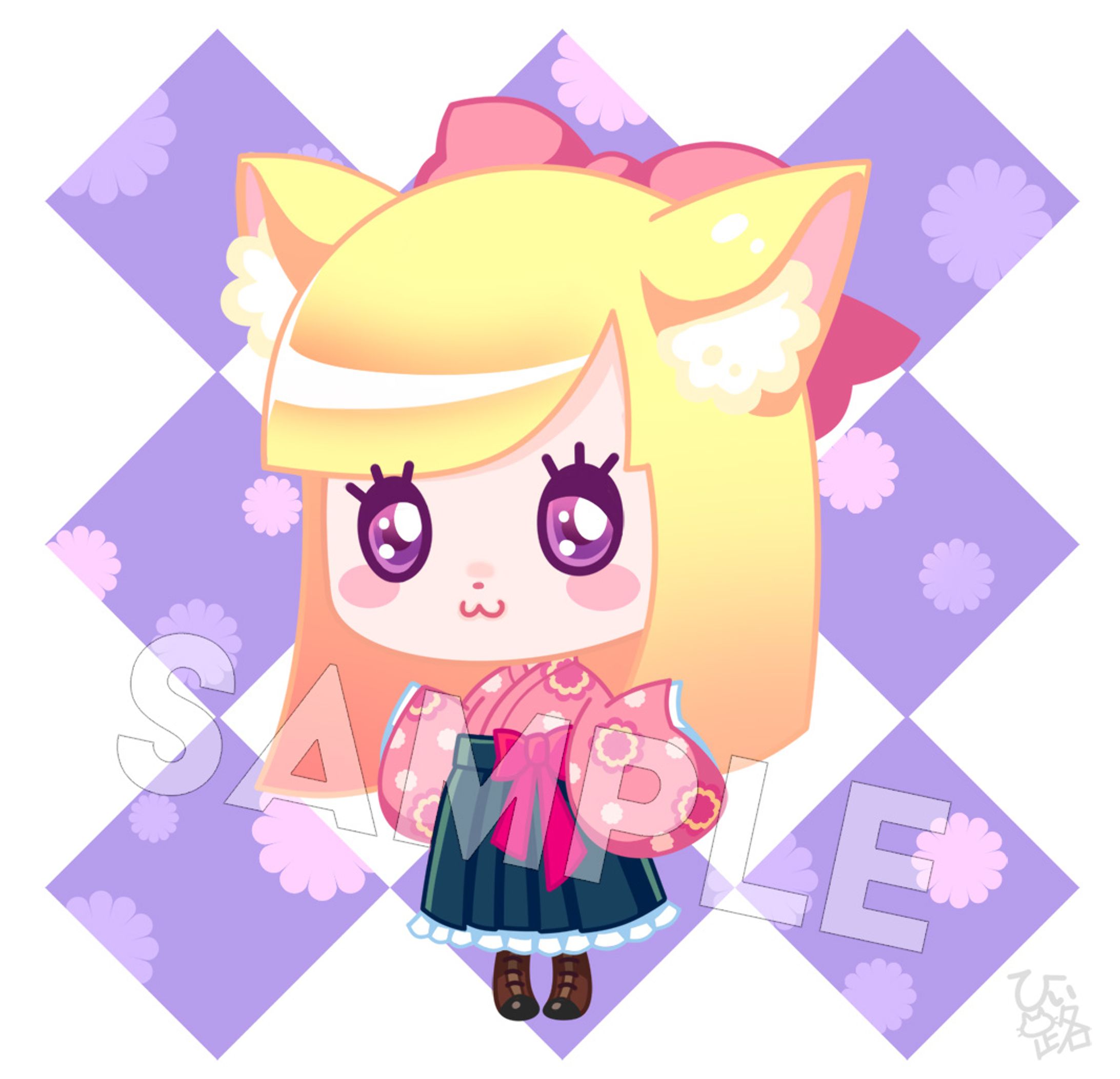 【オリジナルイラスト】_ハイカラにゃん-1