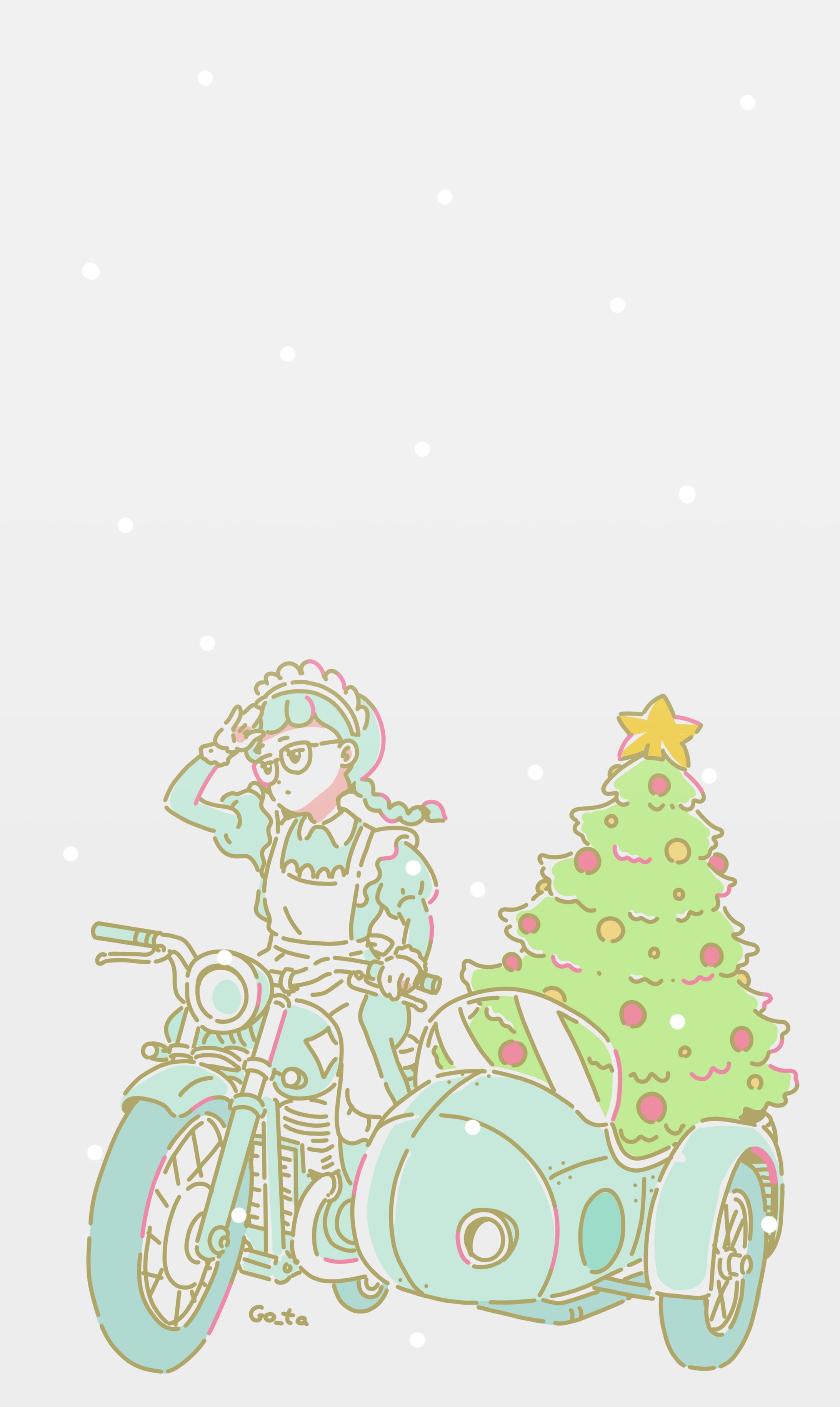 メイドさんとクリスマスツリー -1