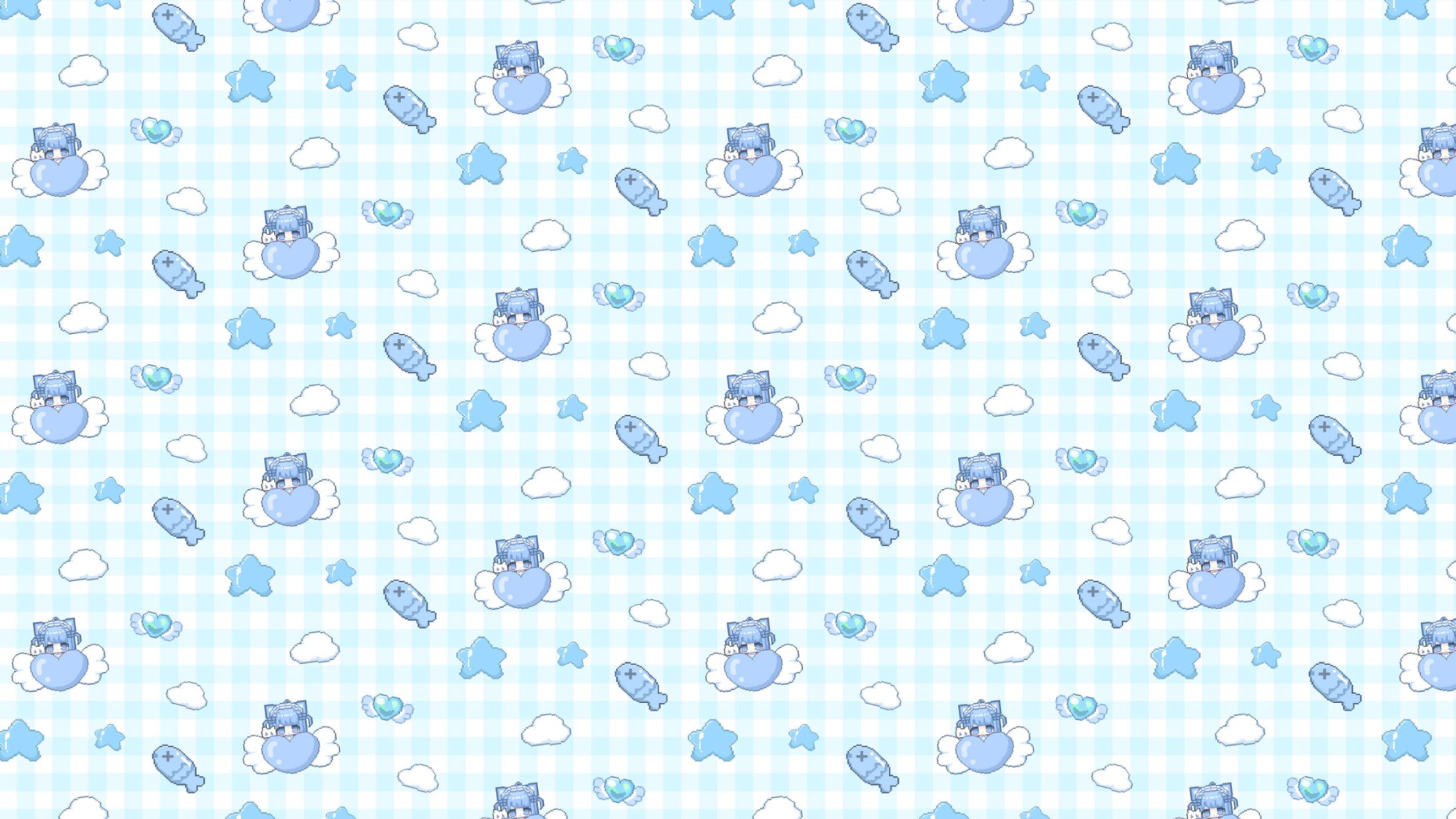 ドット絵　パターン背景　見本-1